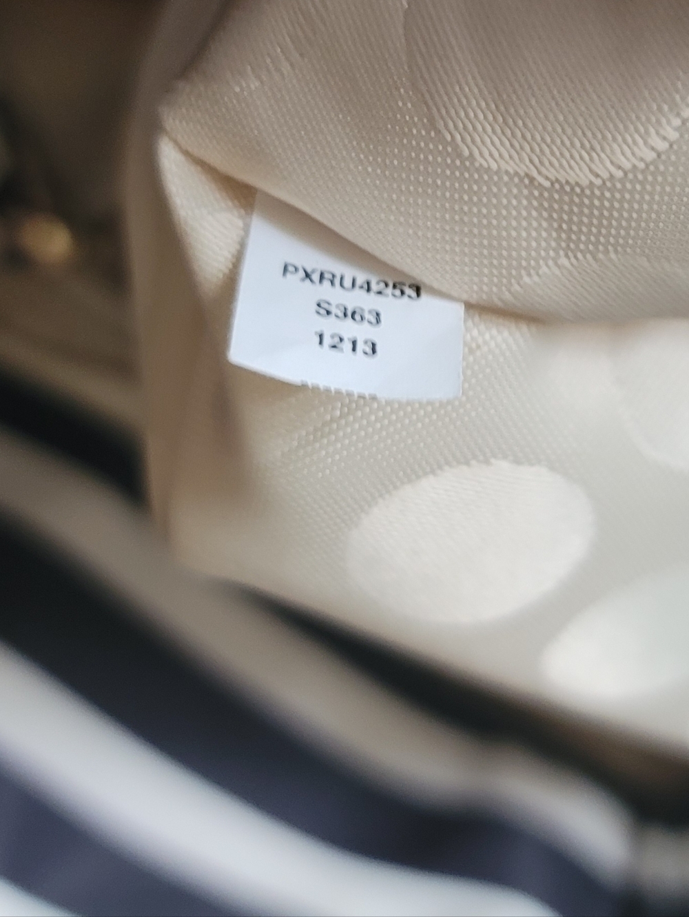 Kate Spade Barbara Black And White Strip Nylon Tote - Picture 3 of 16